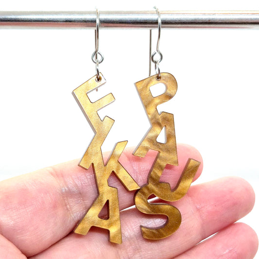 ÖRHÄNGEN FIKAPAUS BRONZE BROWN