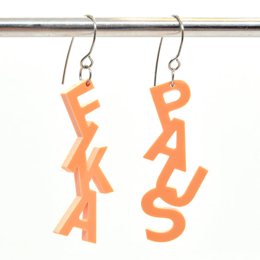 ÖRHÄNGEN FIKAPAUS FUZZY PEACH