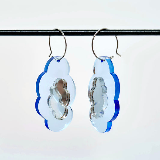 ÖRHÄNGEN IN THE CLOUDS ICE BLUE NEON