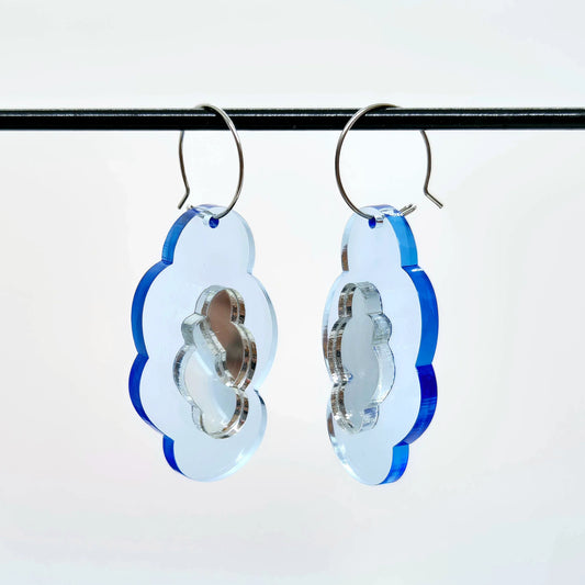 ÖRHÄNGEN IN THE CLOUDS ICE BLUE NEON