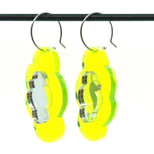 ÖRHÄNGEN IN THE CLOUDS YELLOW NEON