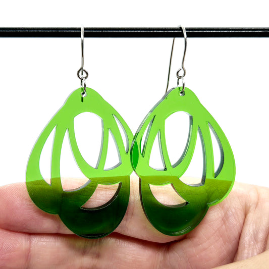 ÖRHÄNGEN LOOPS CLEAR GREEN