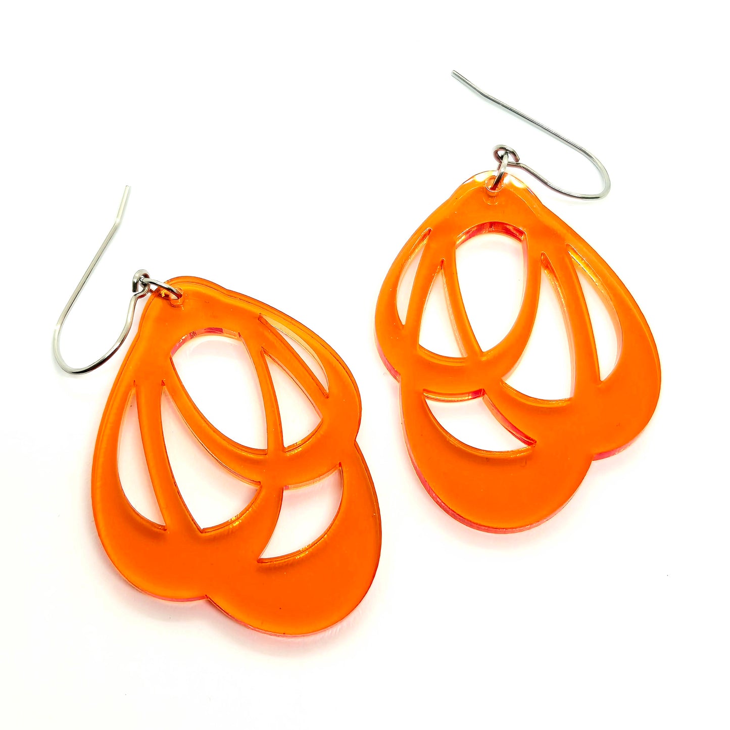ÖRHÄNGEN LOOPS CLEAR ORANGE