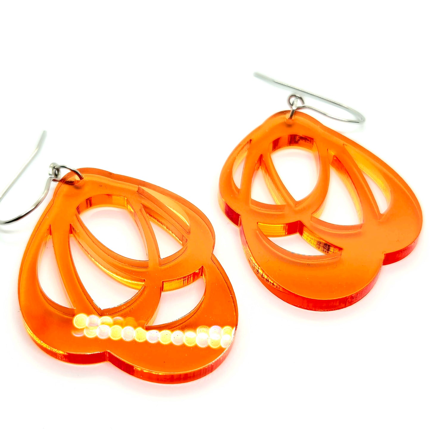 ÖRHÄNGEN LOOPS CLEAR ORANGE