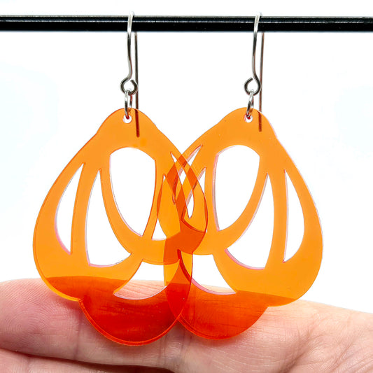 ÖRHÄNGEN LOOPS CLEAR ORANGE