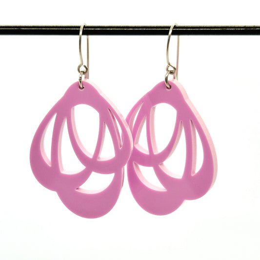 ÖRHÄNGEN LOOPS MILK & RASPBERRY