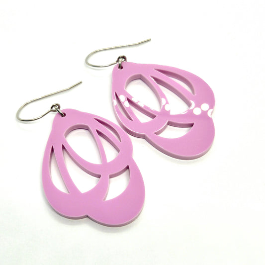 ÖRHÄNGEN LOOPS MILK & RASPBERRY