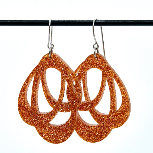 ÖRHÄNGEN LOOPS SPARKLY COPPER