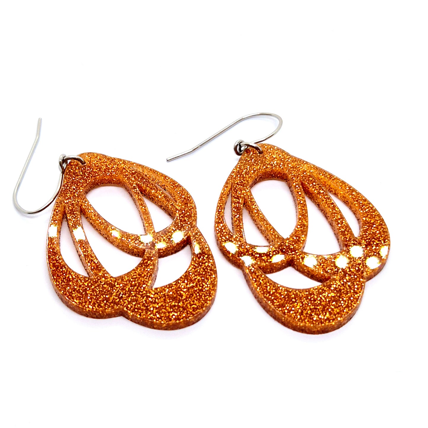ÖRHÄNGEN LOOPS SPARKLY COPPER