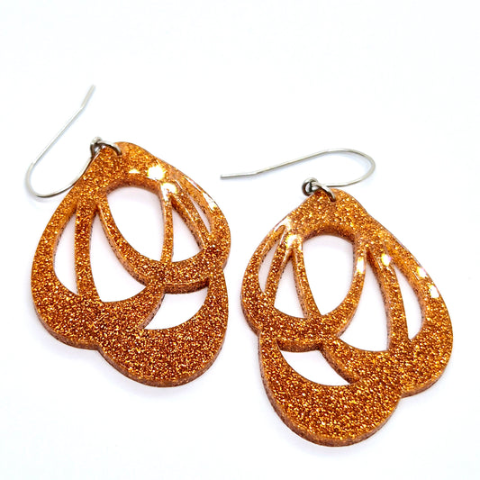 ÖRHÄNGEN LOOPS SPARKLY COPPER