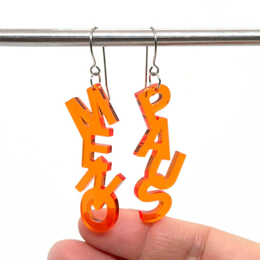 ÖRHÄNGEN MENOPAUS CLEAR ORANGE