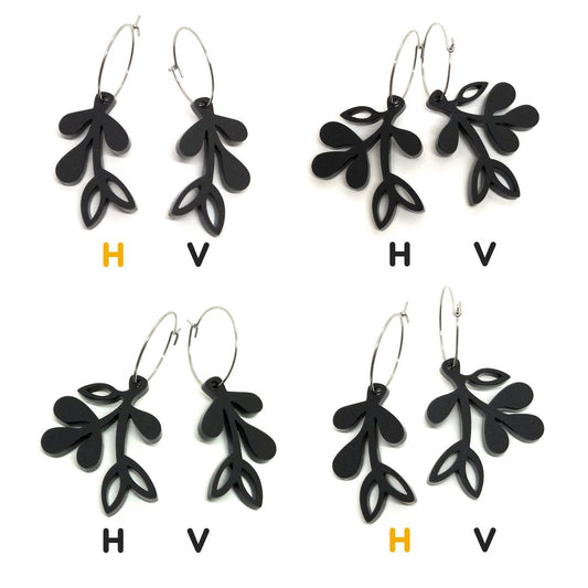 ÖRHÄNGE MINI BOTANICS HÖGER BLACK VELVET