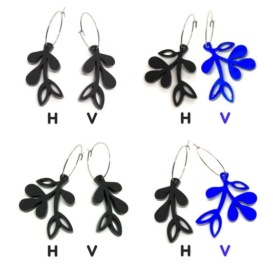 ÖRHÄNGE MINI BOTANICS VÄNSTER COBALT BLUES