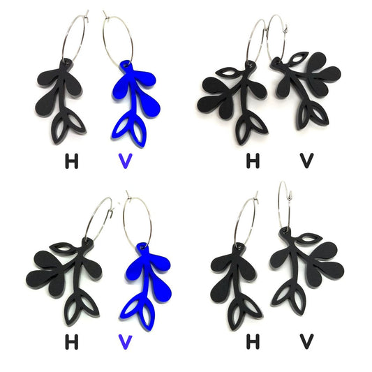 ÖRHÄNGE MINI BOTANICS VÄNSTER COBALT BLUES