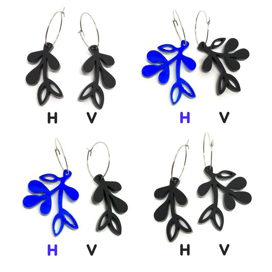 ÖRHÄNGE MINI BOTANICS HÖGER COBALT BLUES