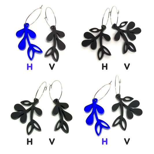 ÖRHÄNGE MINI BOTANICS HÖGER COBALT BLUES