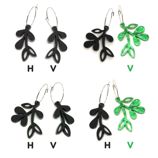 ÖRHÄNGE MINI BOTANICS VÄNSTER FOREST JADE