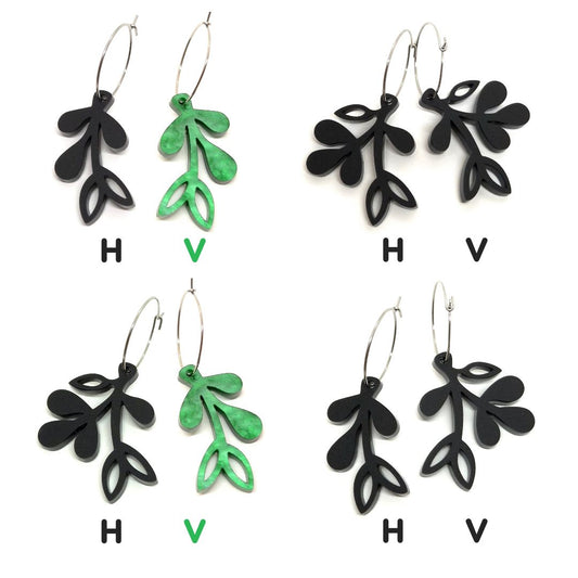 ÖRHÄNGE MINI BOTANICS VÄNSTER FOREST JADE