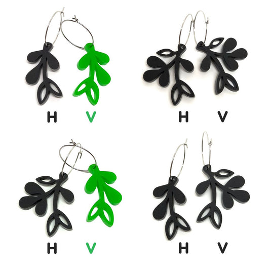 ÖRHÄNGE MINI BOTANICS VÄNSTER GRASS GREEN