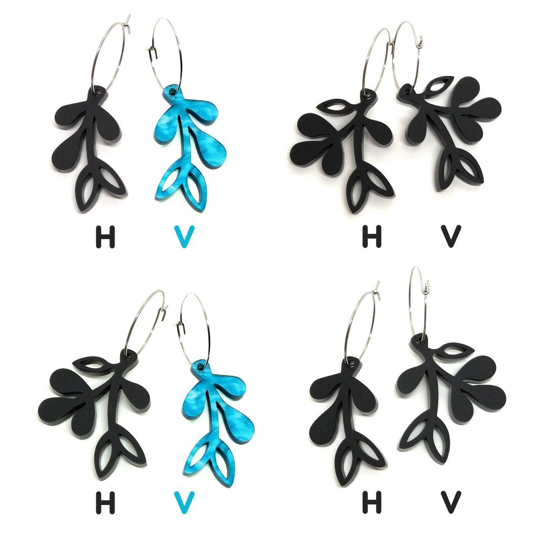 ÖRHÄNGE MINI BOTANICS VÄNSTER LUSH TURQUOISE