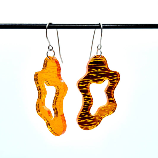 ÖRHÄNGEN PUDDLES AMBER MIRROR