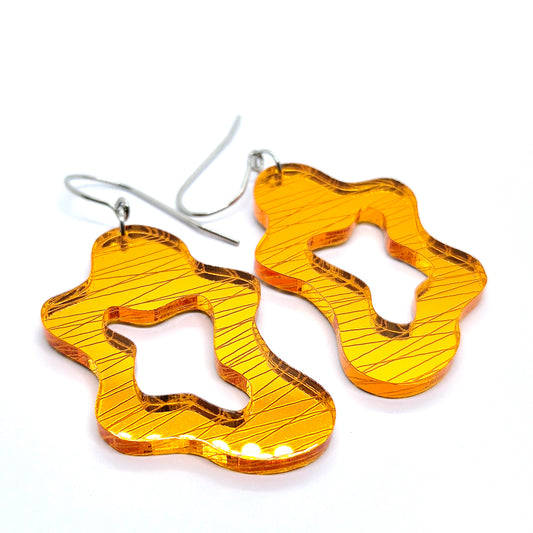 ÖRHÄNGEN PUDDLES AMBER MIRROR