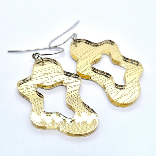 ÖRHÄNGEN PUDDLES GOLD MIRROR