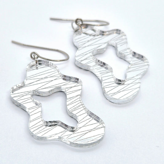 ÖRHÄNGEN PUDDLES SILVER MIRROR