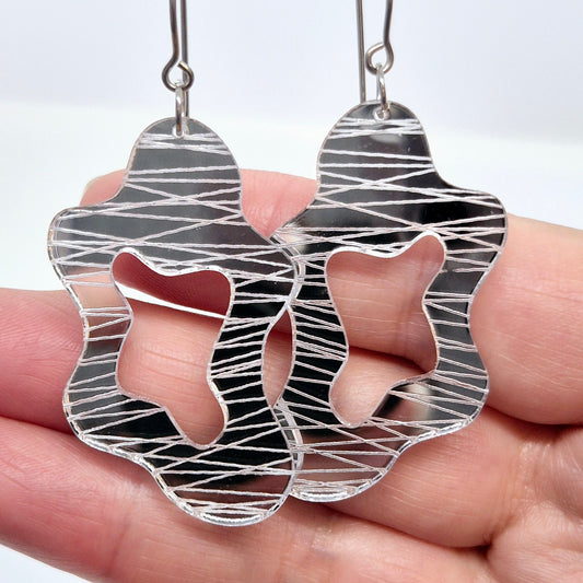 ÖRHÄNGEN PUDDLES SILVER MIRROR