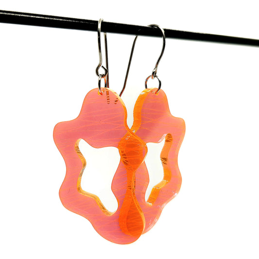 ÖRHÄNGEN PUDDLES WARM PINK NEON