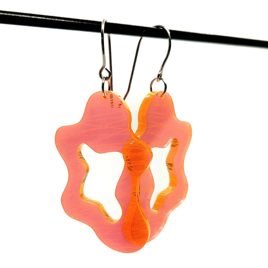 ÖRHÄNGEN PUDDLES WARM PINK NEON