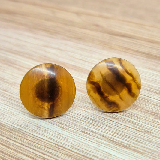 ÖRHÄNGEN KNAPPAR BRUNA