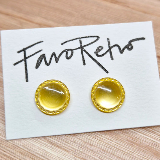 ÖRHÄNGEN KNAPPAR GULA