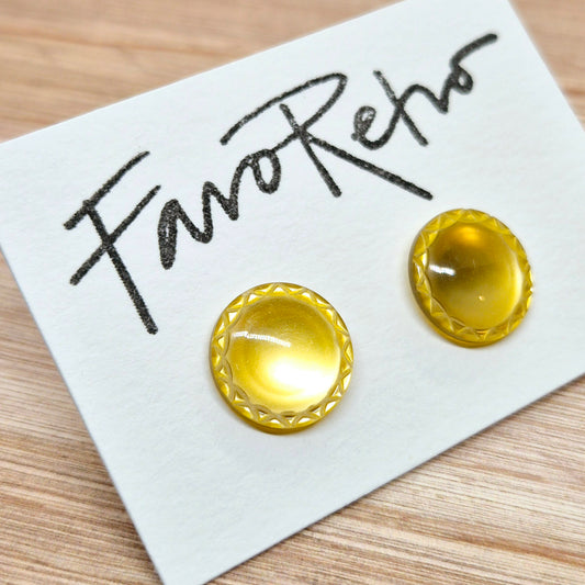 ÖRHÄNGEN KNAPPAR GULA