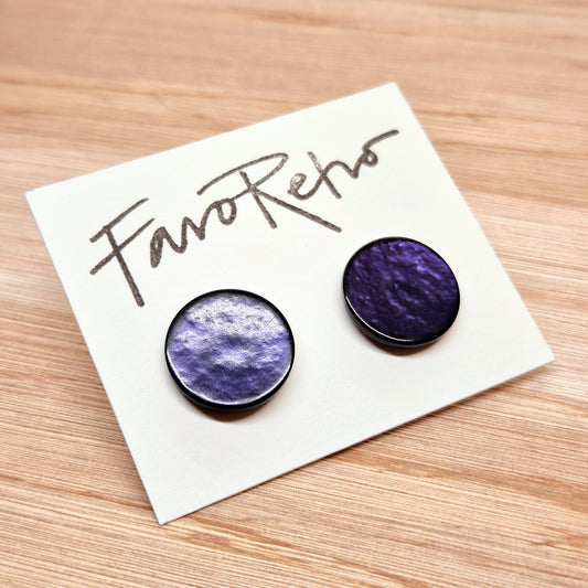 ÖRHÄNGEN KNAPPAR LILA