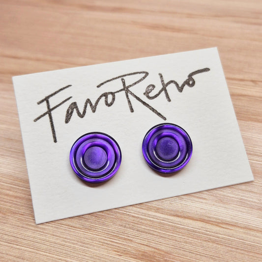 ÖRHÄNGEN KNAPPAR LILA