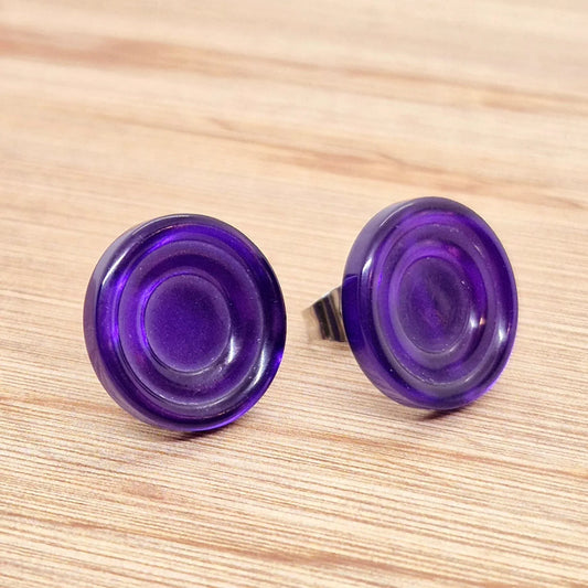 ÖRHÄNGEN KNAPPAR LILA