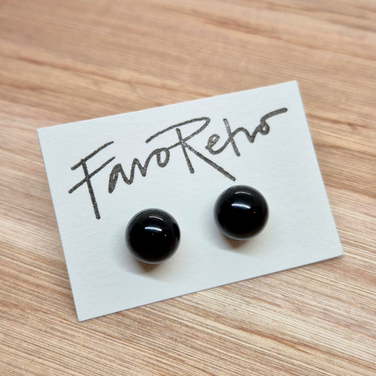 ÖRHÄNGEN KNAPPAR SVARTA