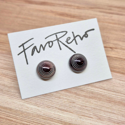 ÖRHÄNGEN KNAPPAR VINRÖDA