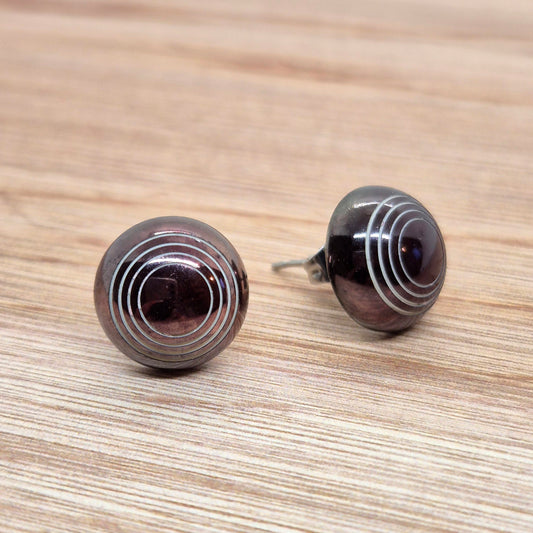 ÖRHÄNGEN KNAPPAR VINRÖDA