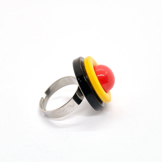 RING KNAPPAR RÖD & GUL