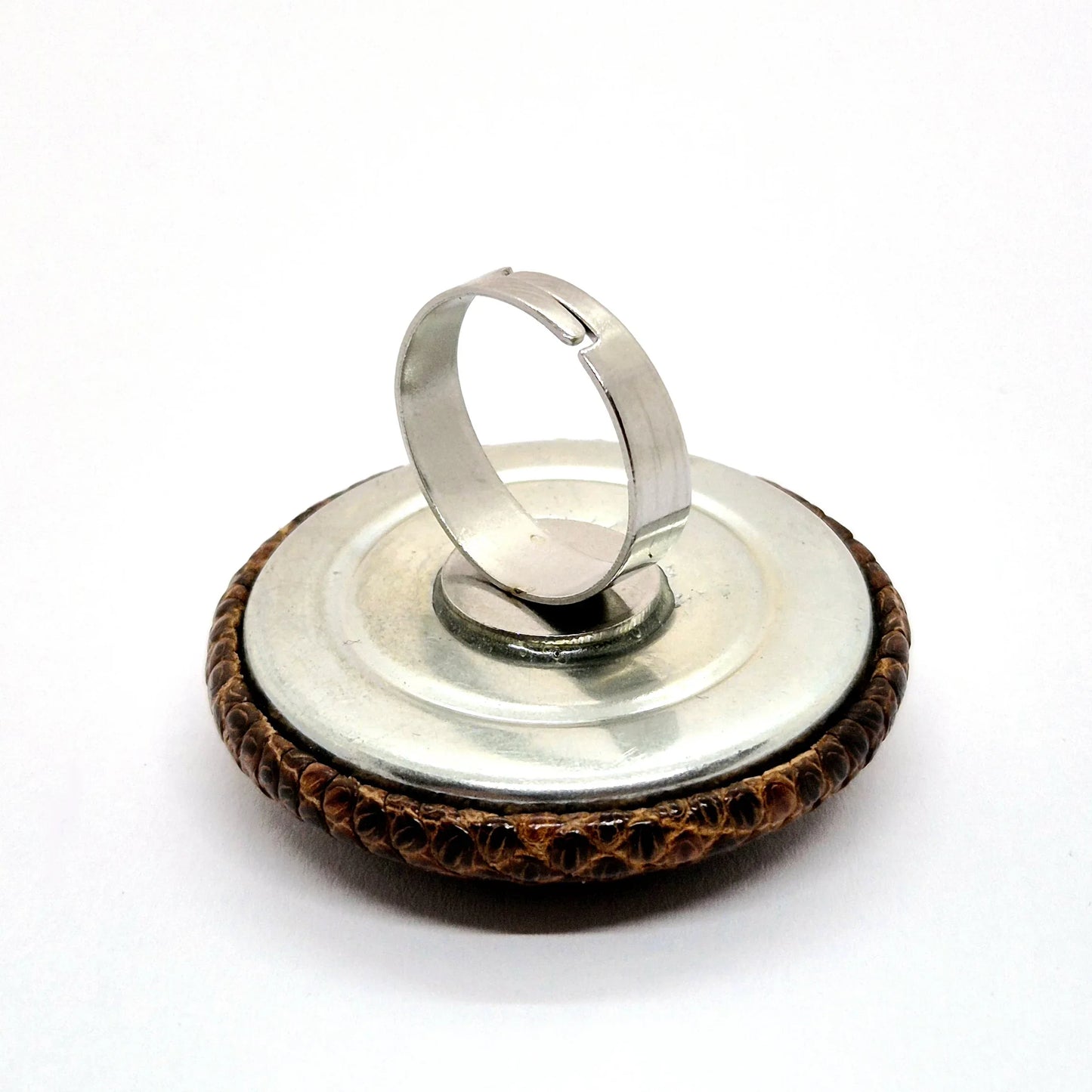 RING KNAPPAR LÄDER BRUN