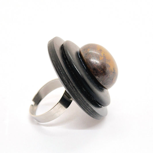 RING KNAPPAR SVART & METALL