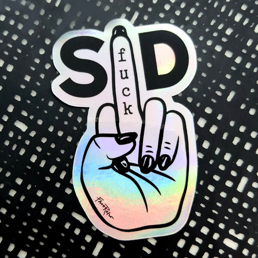 STICKER FUCK SD - HOLOGRAFISK