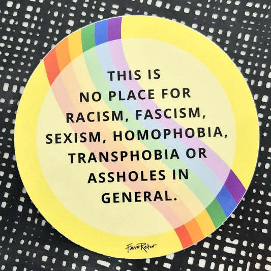 STICKER -THIS IS NO PLACE - GUL