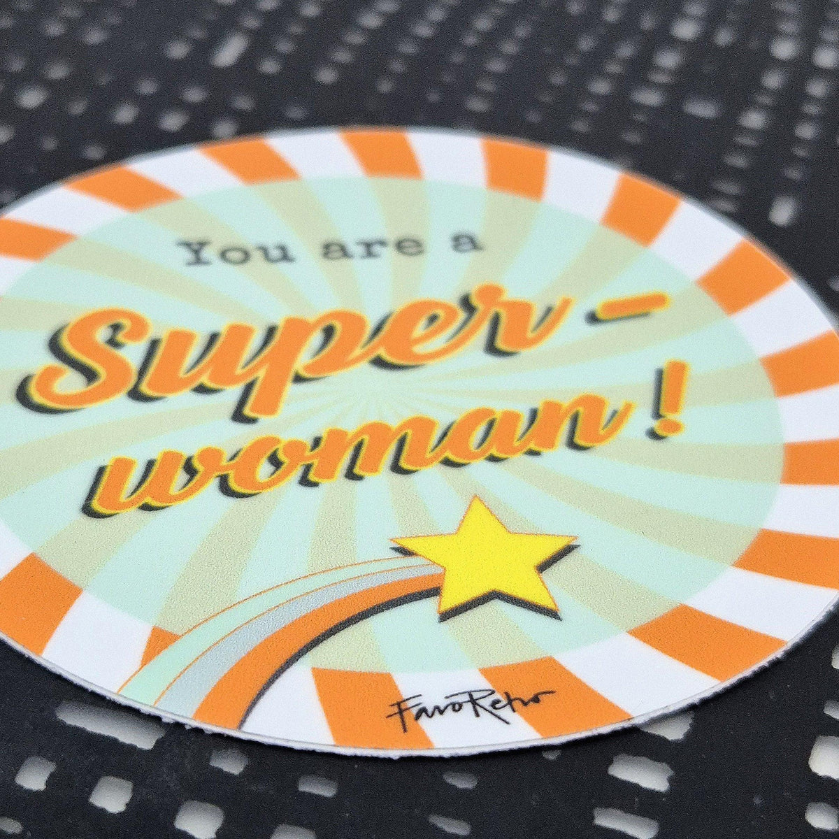 STICKER - SUPERWOMAN - GRÖN