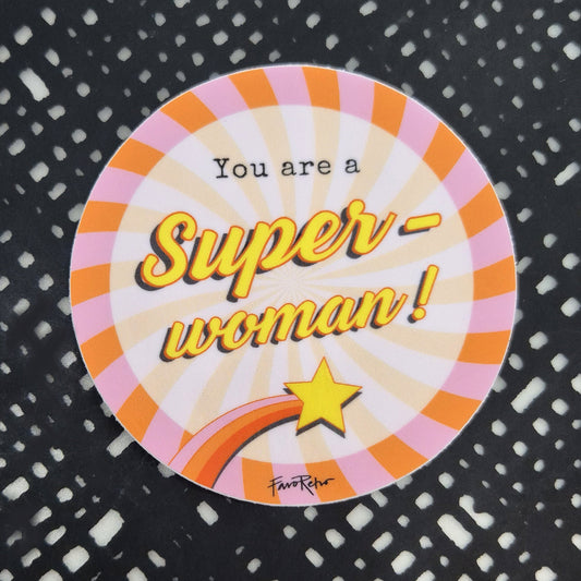 STICKER - SUPERWOMAN - ROSA