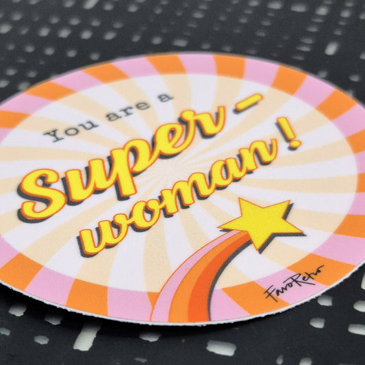 STICKER - SUPERWOMAN - ROSA