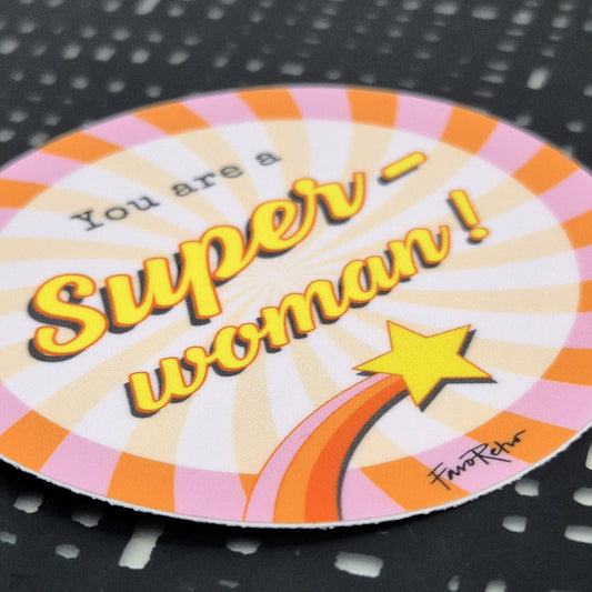 STICKER - SUPERWOMAN - ROSA