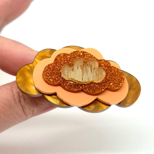 BROSCH IN THE CLOUDS GLITTRIGT VARM